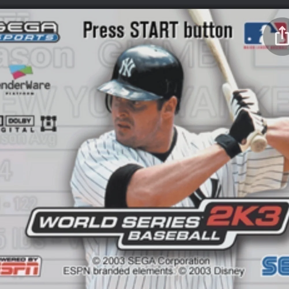 𝅺42. WORLD Series Baseball 2K3 XBOX Video Game